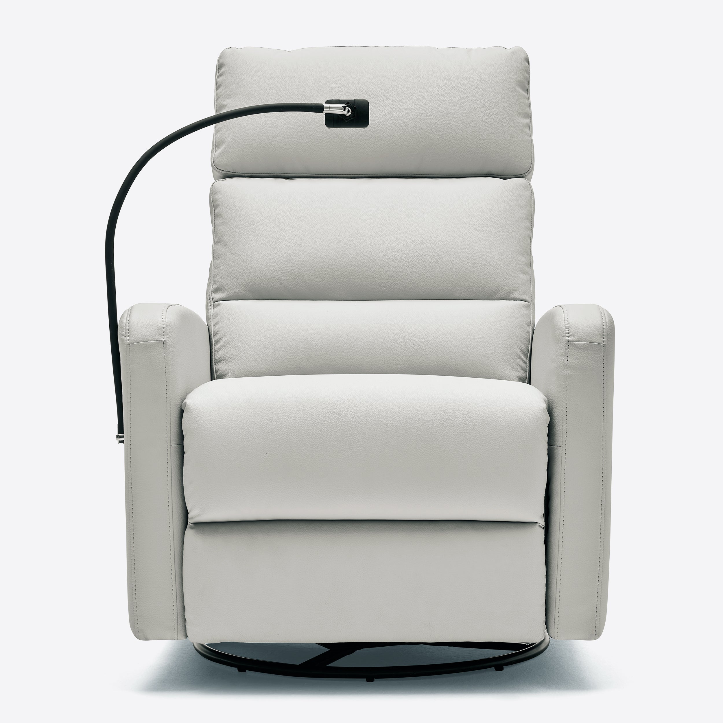 Airsky Power Swivel Glider Recliner Leather Nursery Rocker Chair With Phone Holder