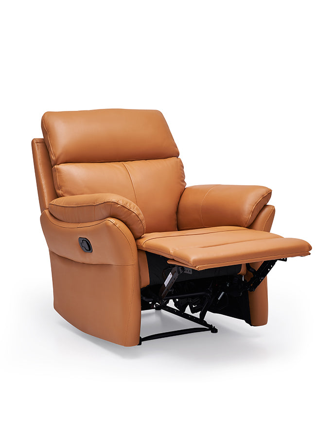Airsky Recliner Chair Top-Grain Leather Genuine Leather Ergonomic Living Room Sofa for Adults