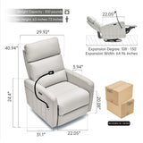 Size view of Airsky Power Recliner chair