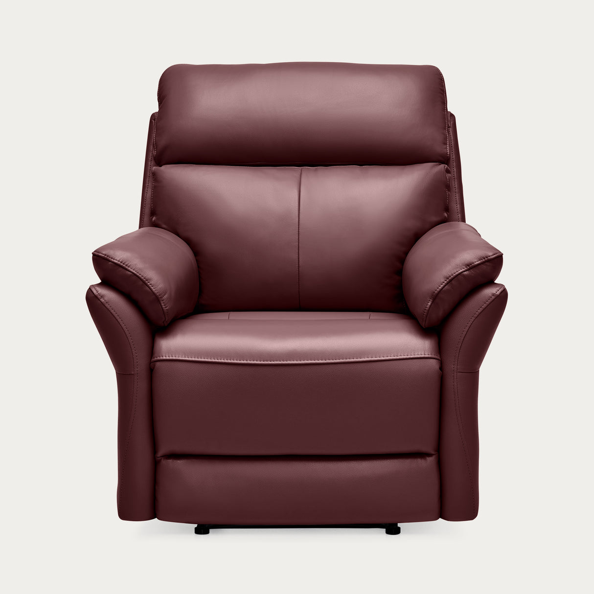 ergonomic top-grain leather recliner chair for adults reddish brown color