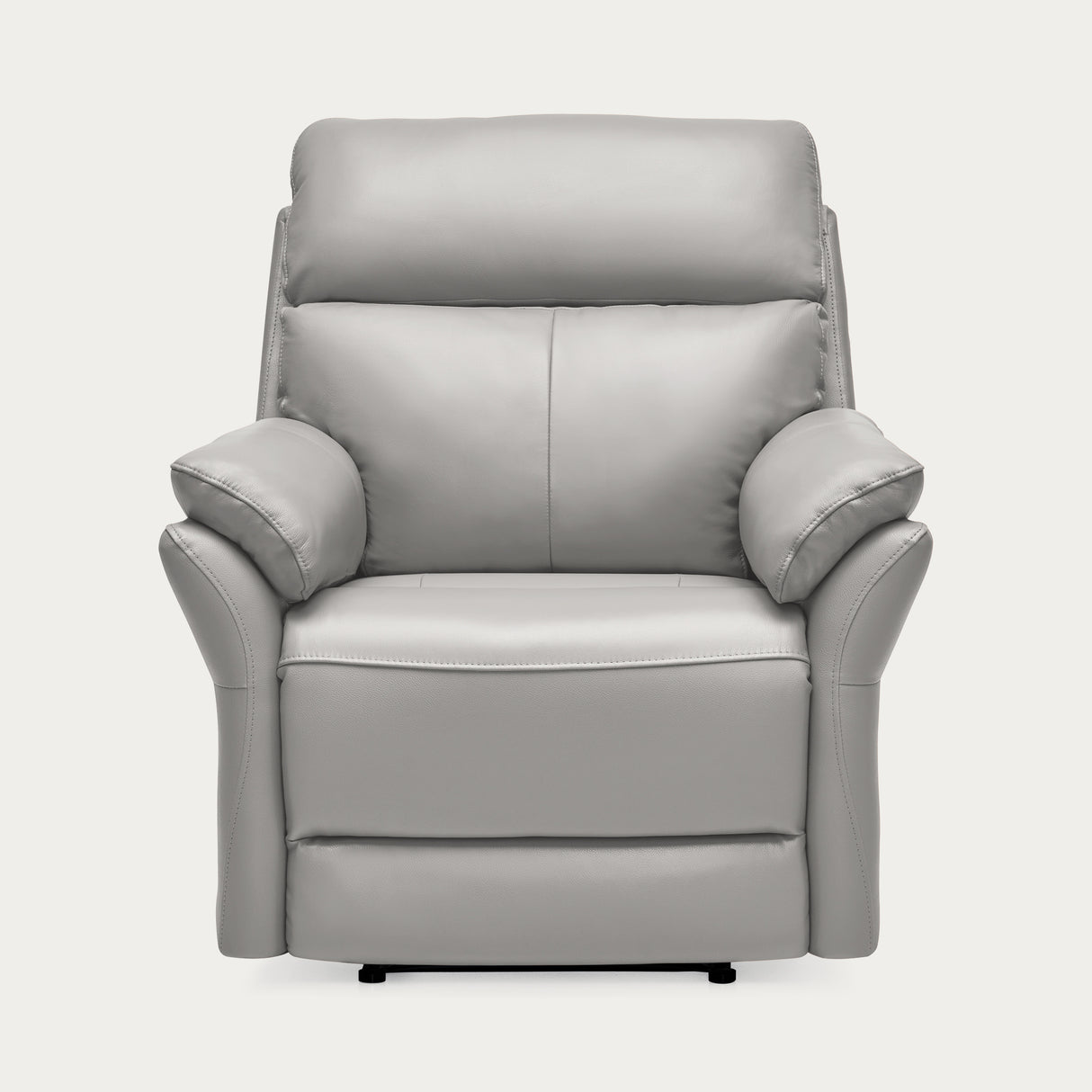 ergonomic top-grain leather recliner chair for adults grey color