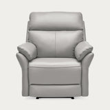 ergonomic top-grain leather recliner chair for adults grey color