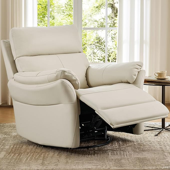 AIRSKY Big and Tall Oversized Swivel Rocking Leather Recliner R1 Pro