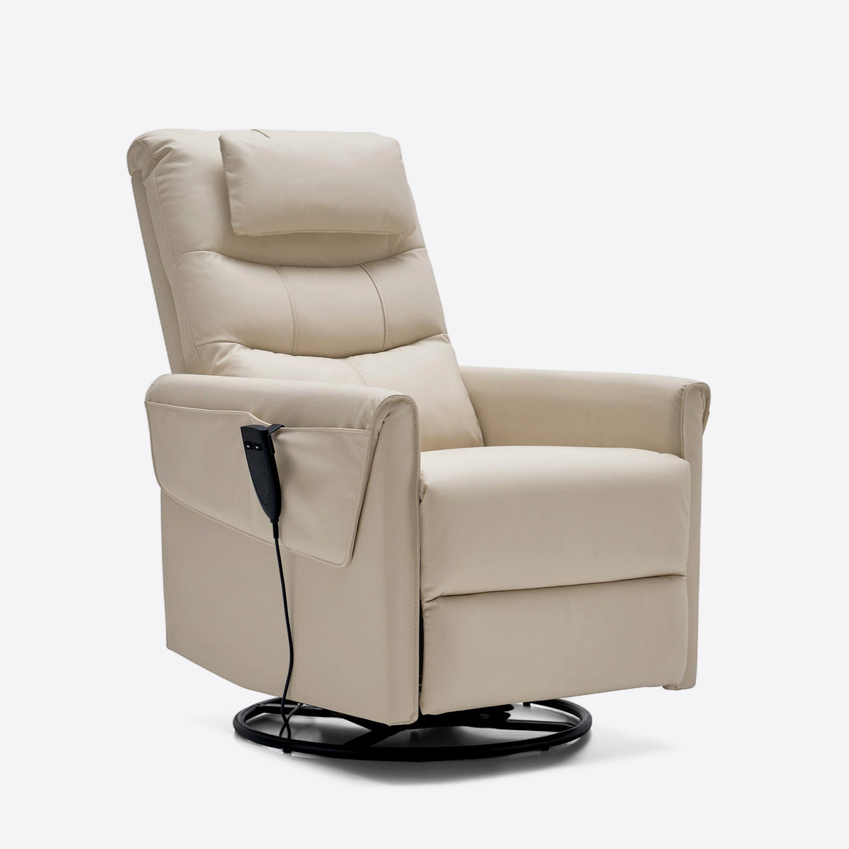 airsky p1 power top-grain leather recliner with pillow