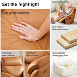 Airsky Recliner Chair Top-Grain Leather Genuine Leather Ergonomic Armchair Sofa for Adults