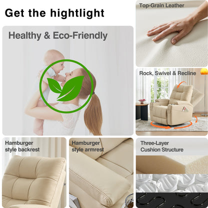 Airsky Swival Rocking Recliner Nursing Breastfeeding Chair For Mom