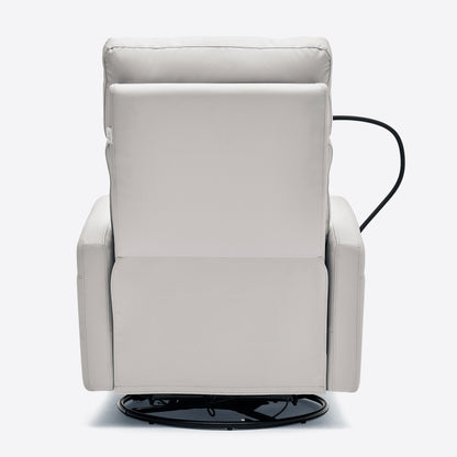 Airsky Power Swivel Glider Recliner Leather Nursery Rocker Chair With Phone Holder