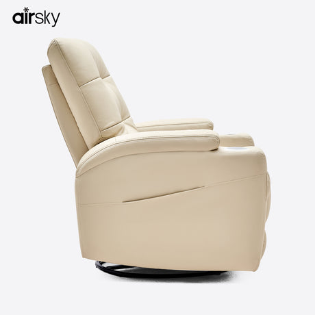 the Side of Swivel Rocking Recliner Nursing Breastfeeding Chair For Mom