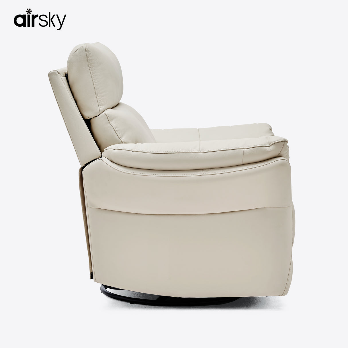 Top-grain leather recliner color fastness