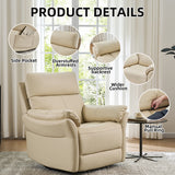 Airsky Genuine Leather Reclining Oversized Swivel Rocker Glider Recliner Chairs For Large-sized Adults R1 Pro