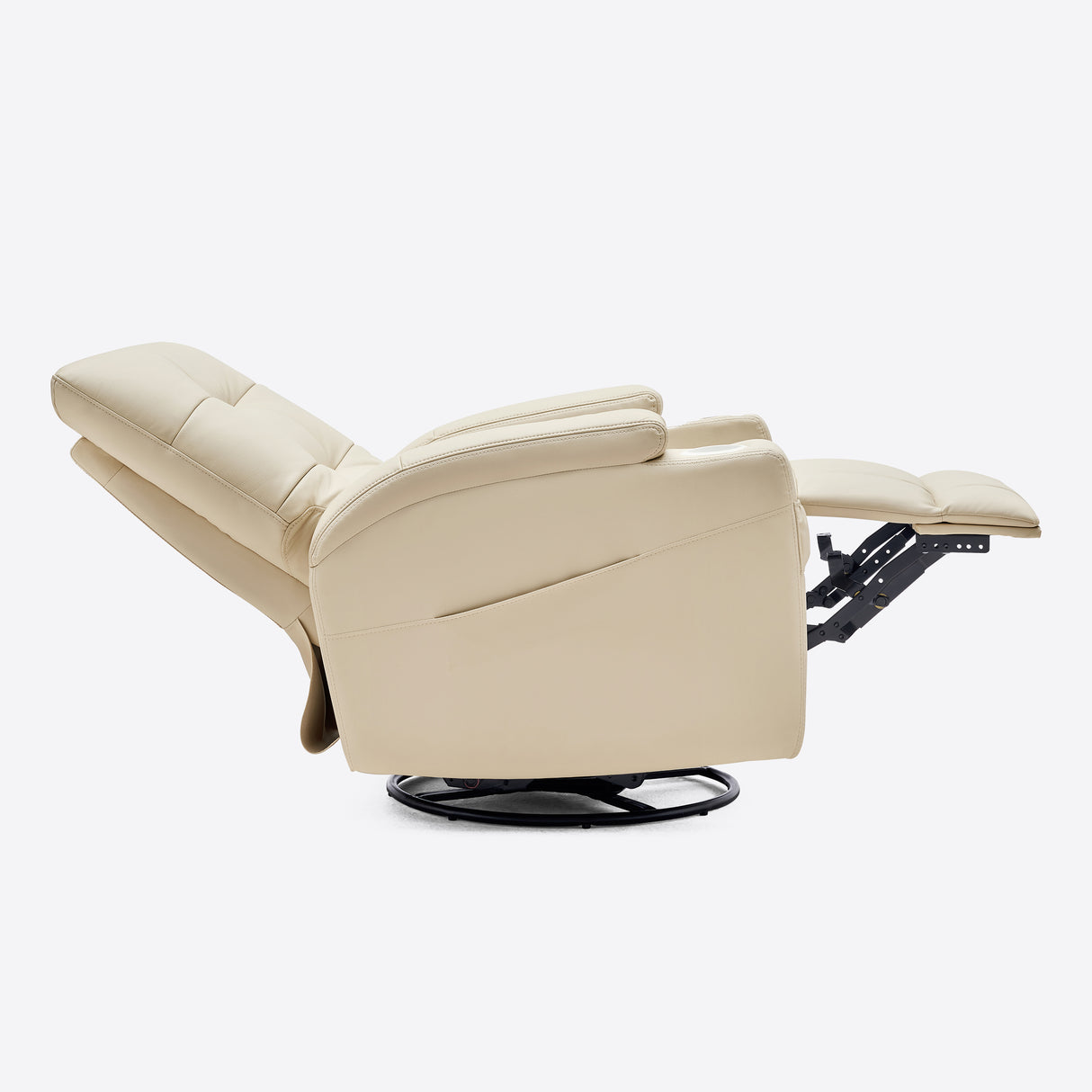 135° Reclining Swivel Rocking Recliner Nursing Breastfeeding Chair For Mom