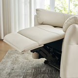 thickend footrest of manual genuine leather recliner R1