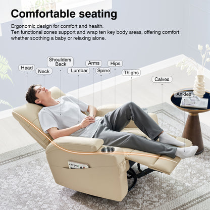 Airsky Swival Rocking Recliner Nursing Breastfeeding Chair For Mom