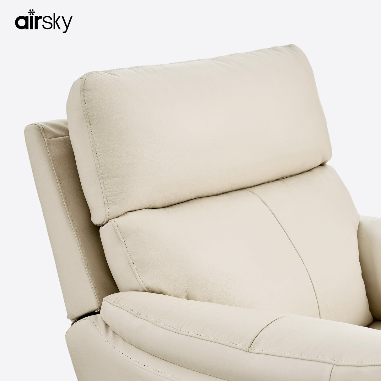 top-grain leather armchair recliner