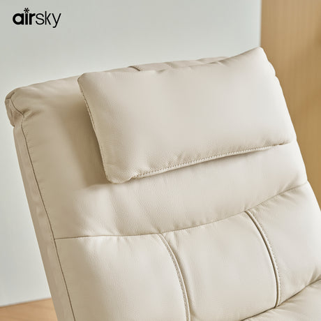 Airsky Manual Genuine Leather Recliner Chair With Removable Headrest R3