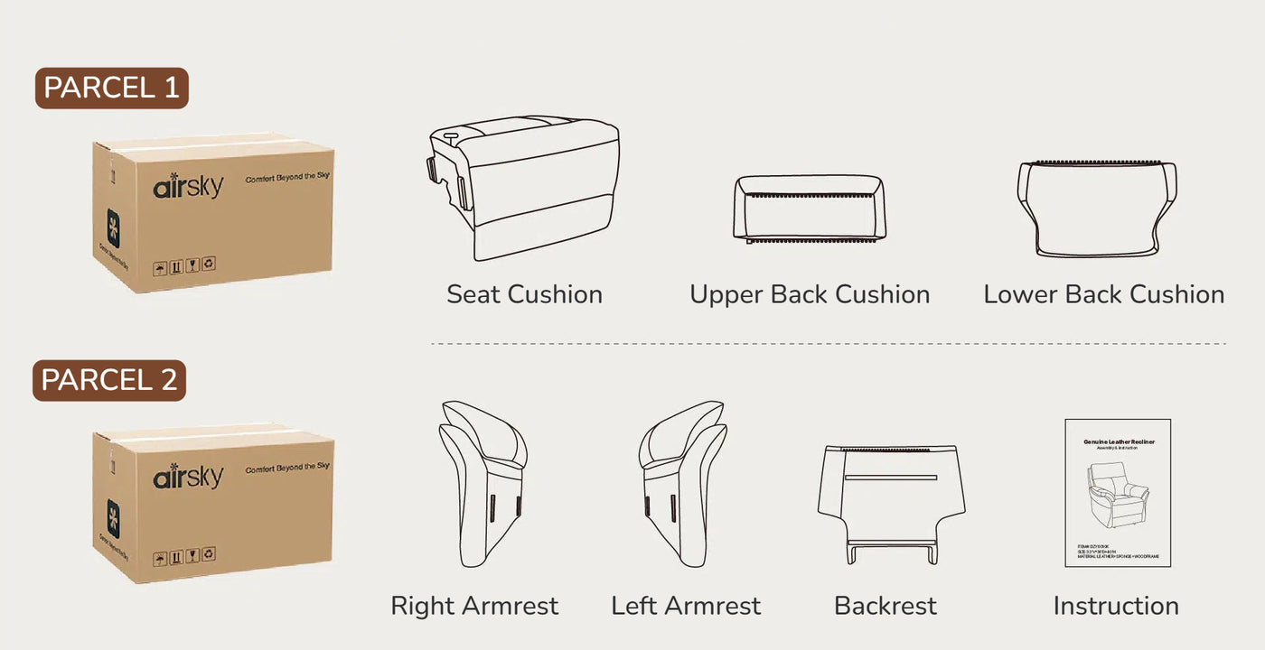 airsky r1 recliner for 2 packages
